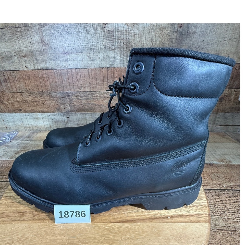 Timberland Boots Mens 14 Black Leather Waterproof Primaloft Insulated Winter